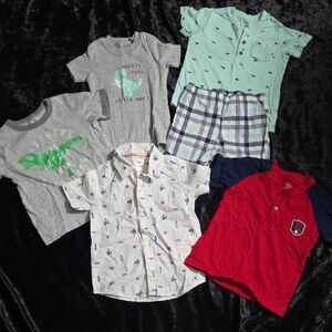 Carter's Kids Shirts & Tops - Gray, Green, Red, White